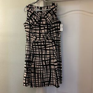 Beautiful Beige and Black Dress designed by Dressbarn